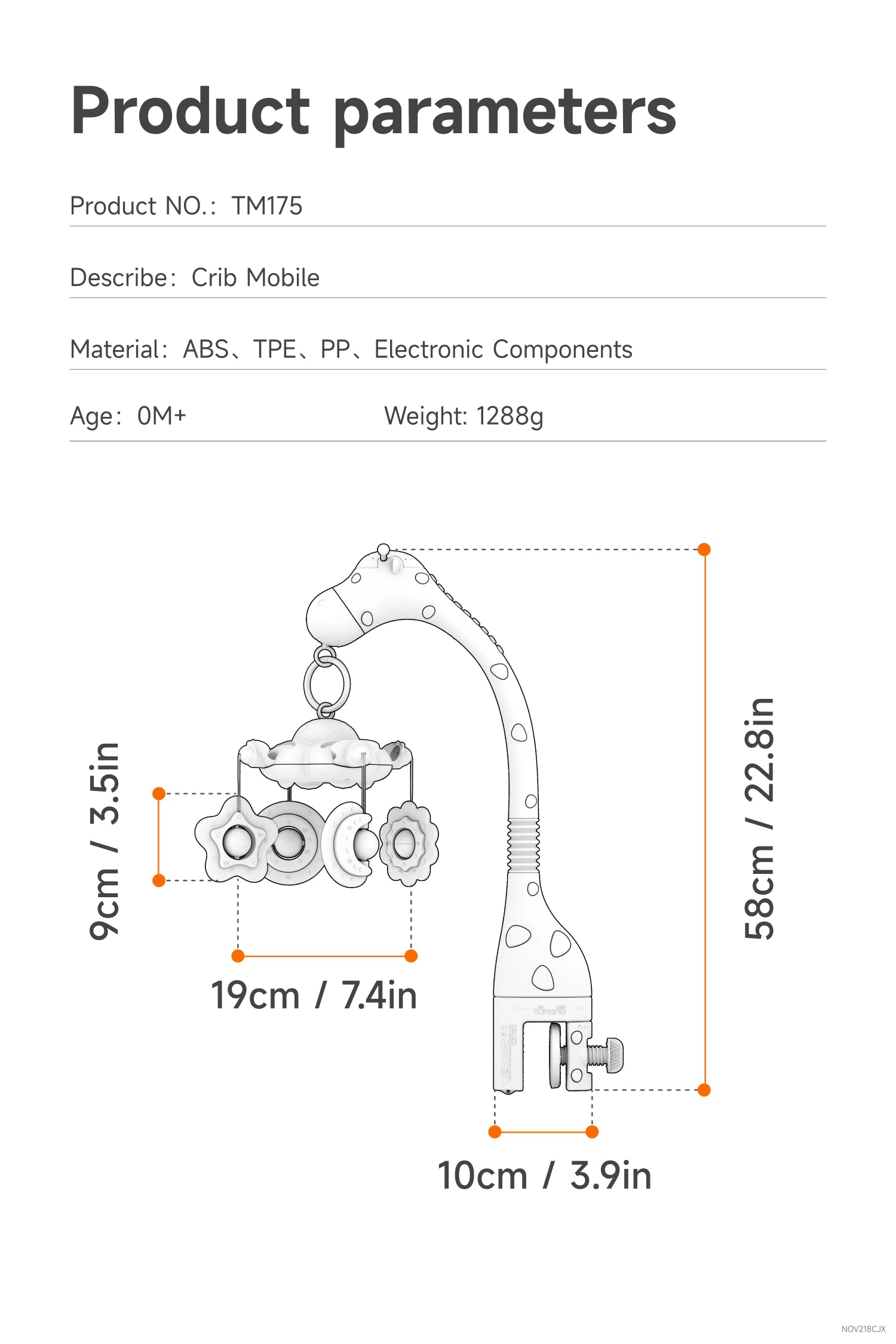 Baby Giraffe Toy product parameters