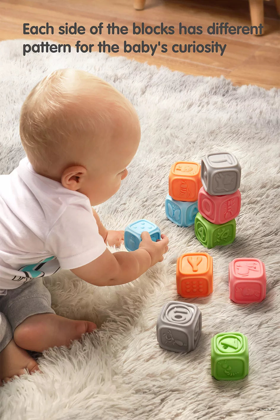 Baby Soft Stacking Blocks Chewing Sensory Toys babys curiosity