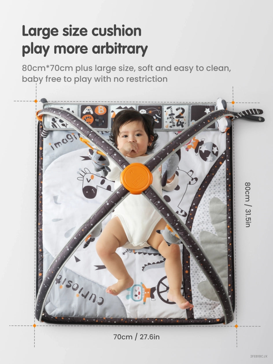 Baby black and white play gym mat with soft book large size cushion play more arbitrary