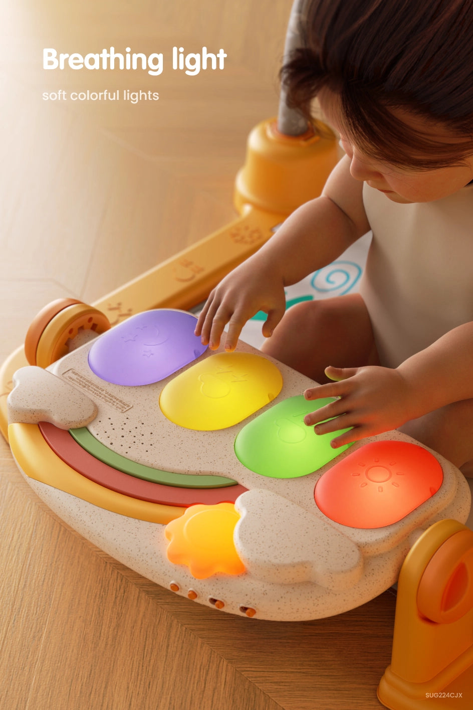 Baby fitness activity mat with lights