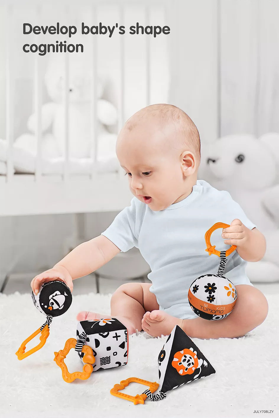 Baby high contrast shapes set toy develop babys shape cognition