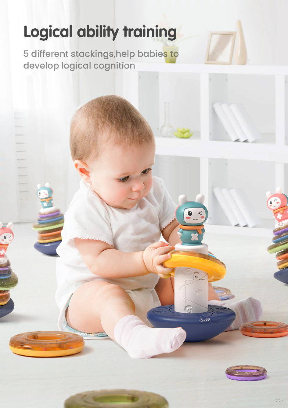 Baby musical stacking toy logical ability training