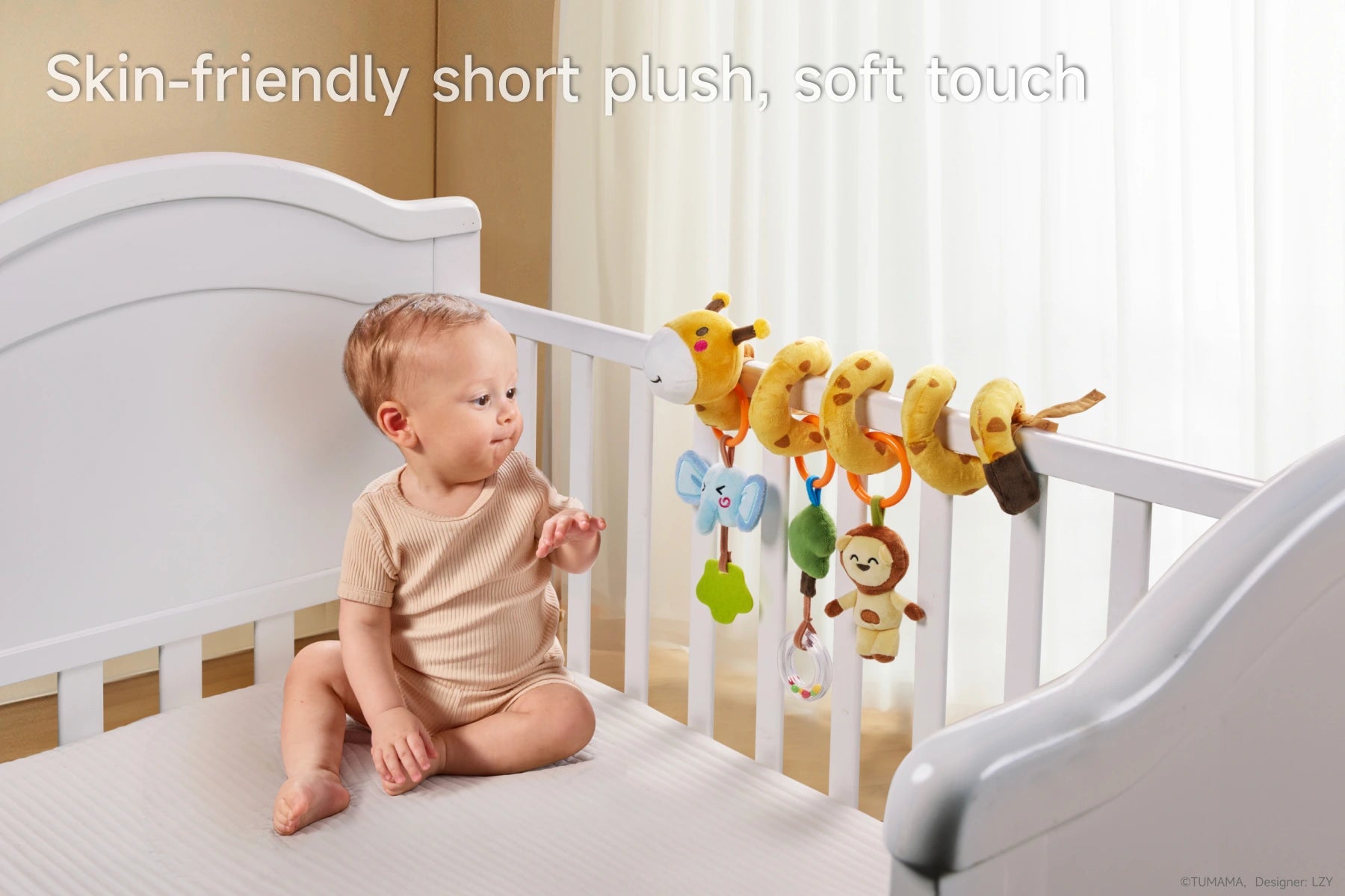 Baby stroller accessory with detachable hanging toys