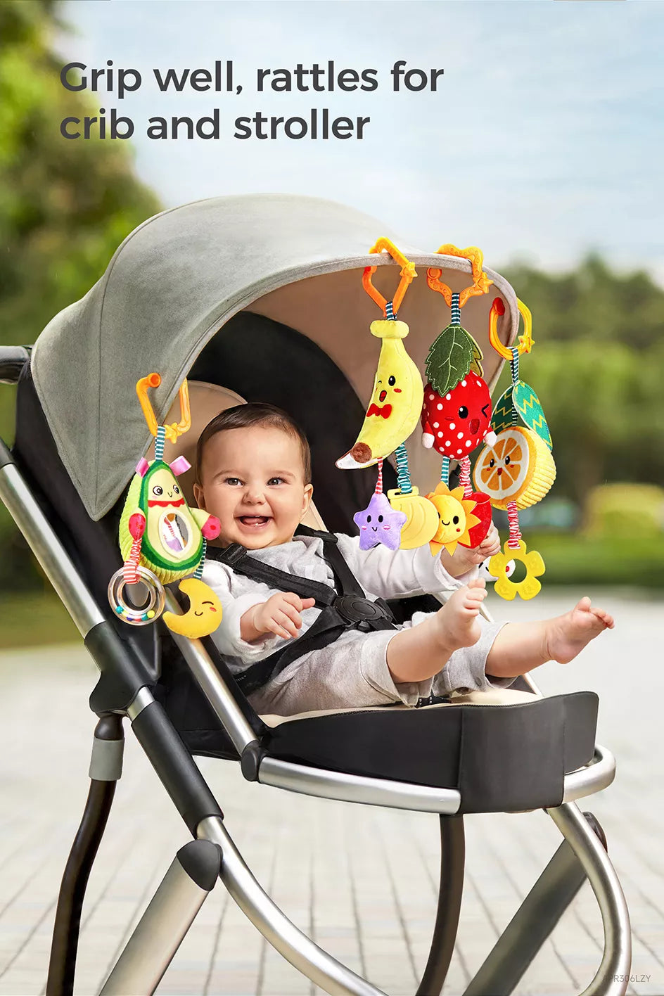 Baby toy hanging fruit rattles crip well rattles for crib and stroller