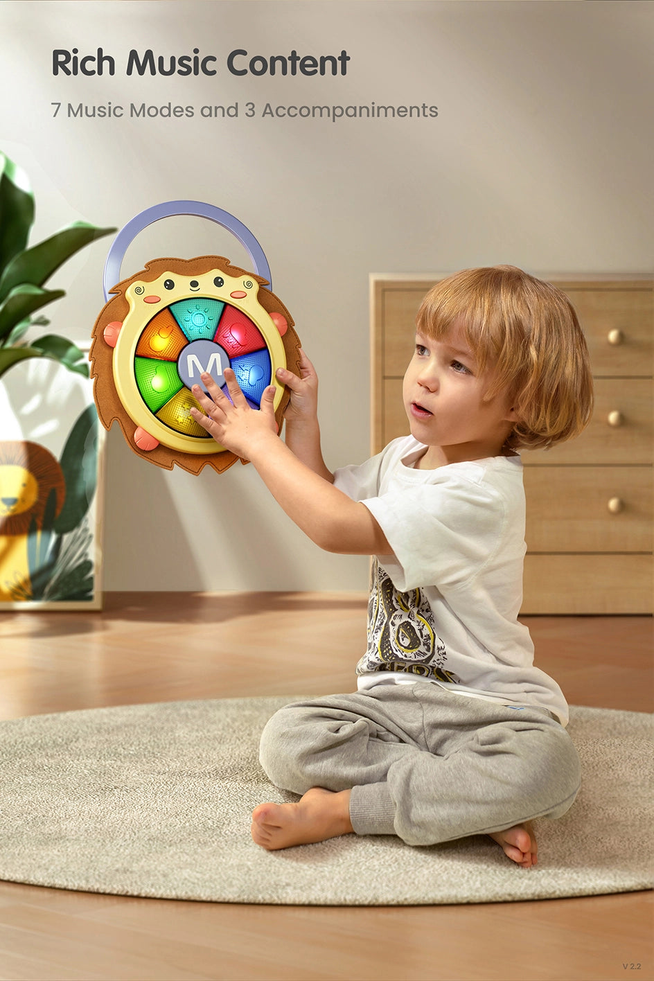Beat play drum for baby_s sensory development