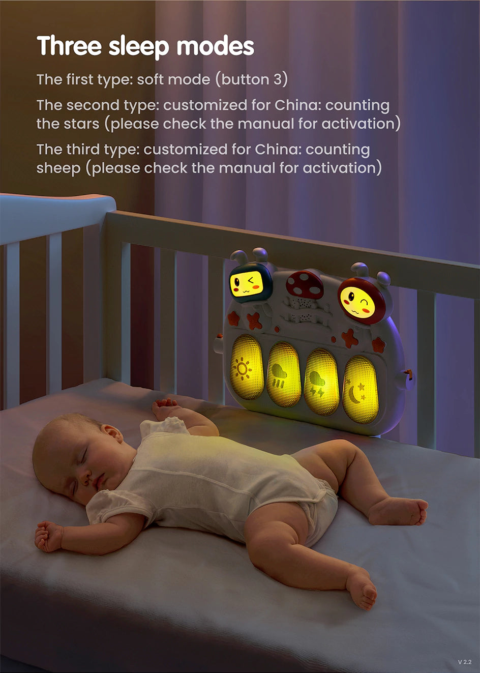 Bluetooth music play mat for newborns Three sleep modes