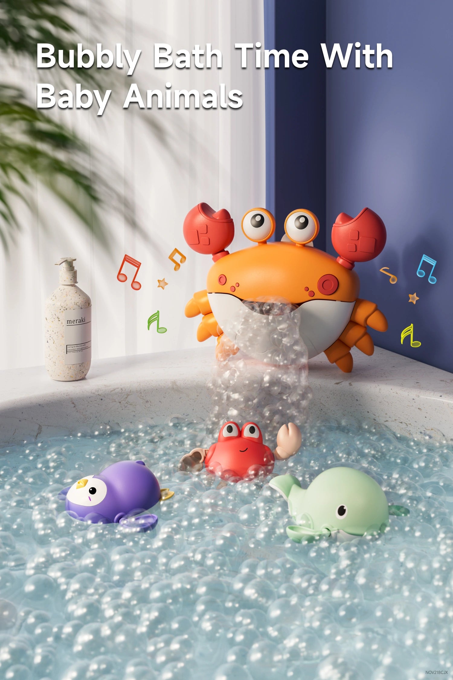 Bubble machine with music for toddlers_ bath time