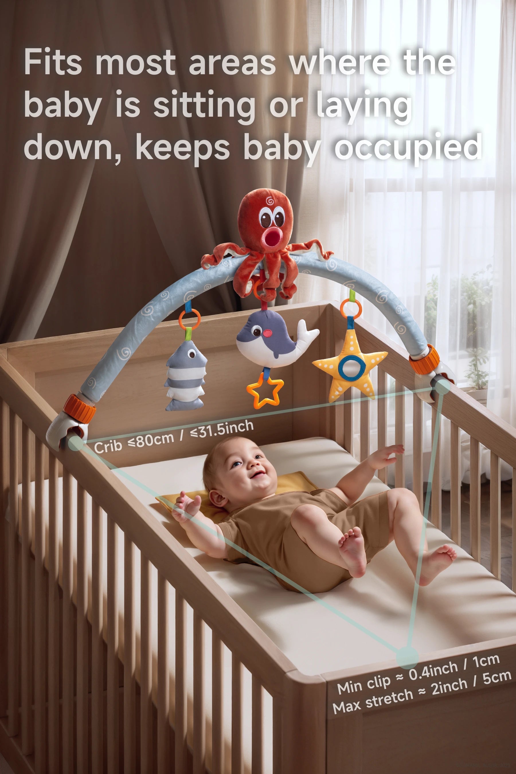 Car seat stroller crib toy with baby arch for infants