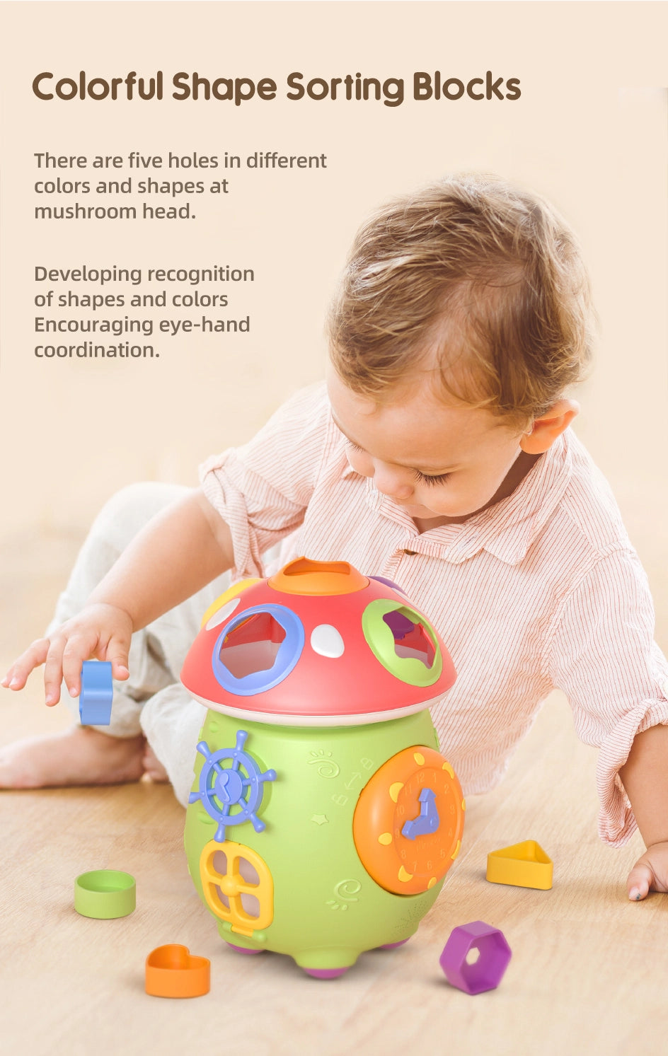 Clock shaped educational toy for baby_s playtime