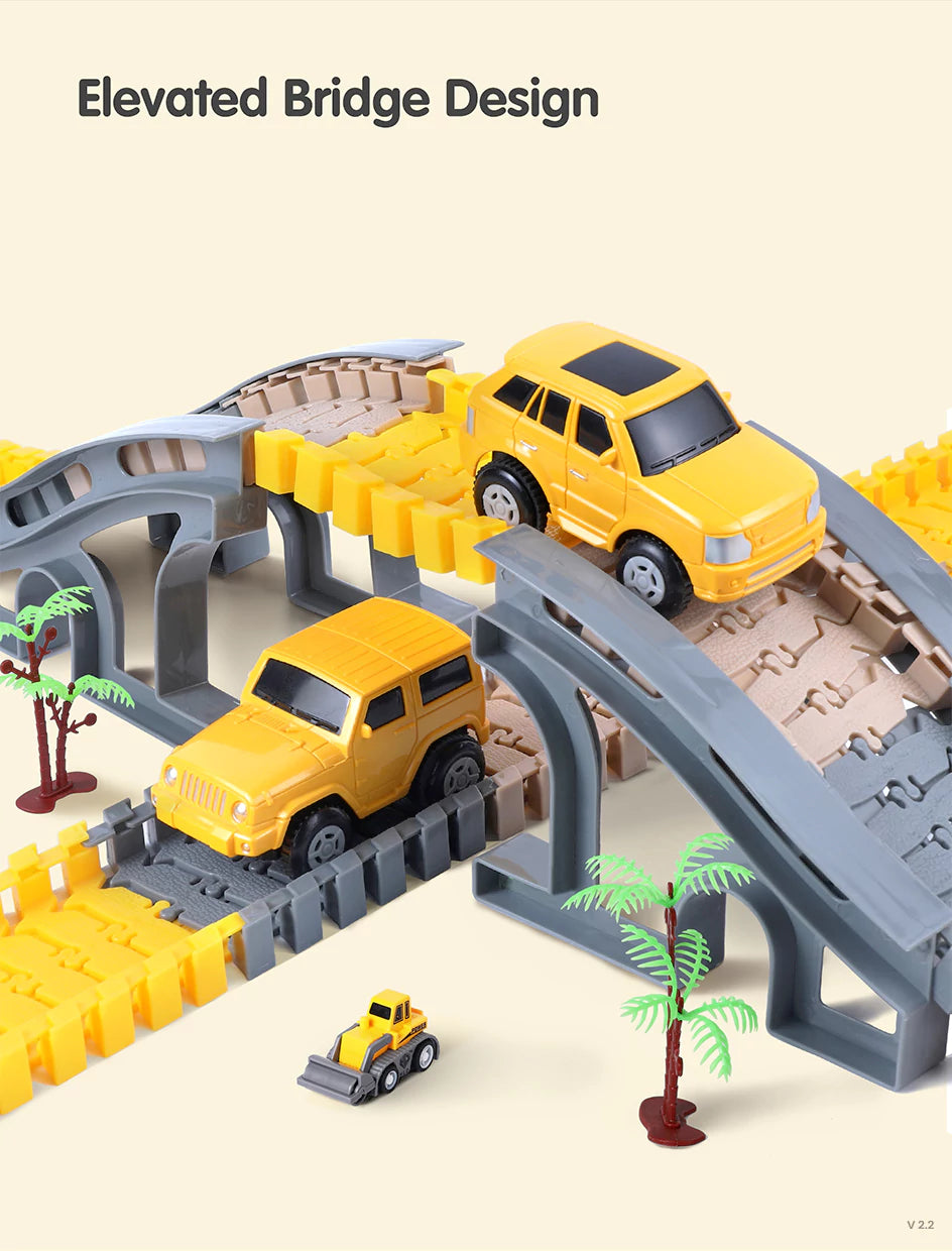 Construction race track with 258pcs for kids_ fun