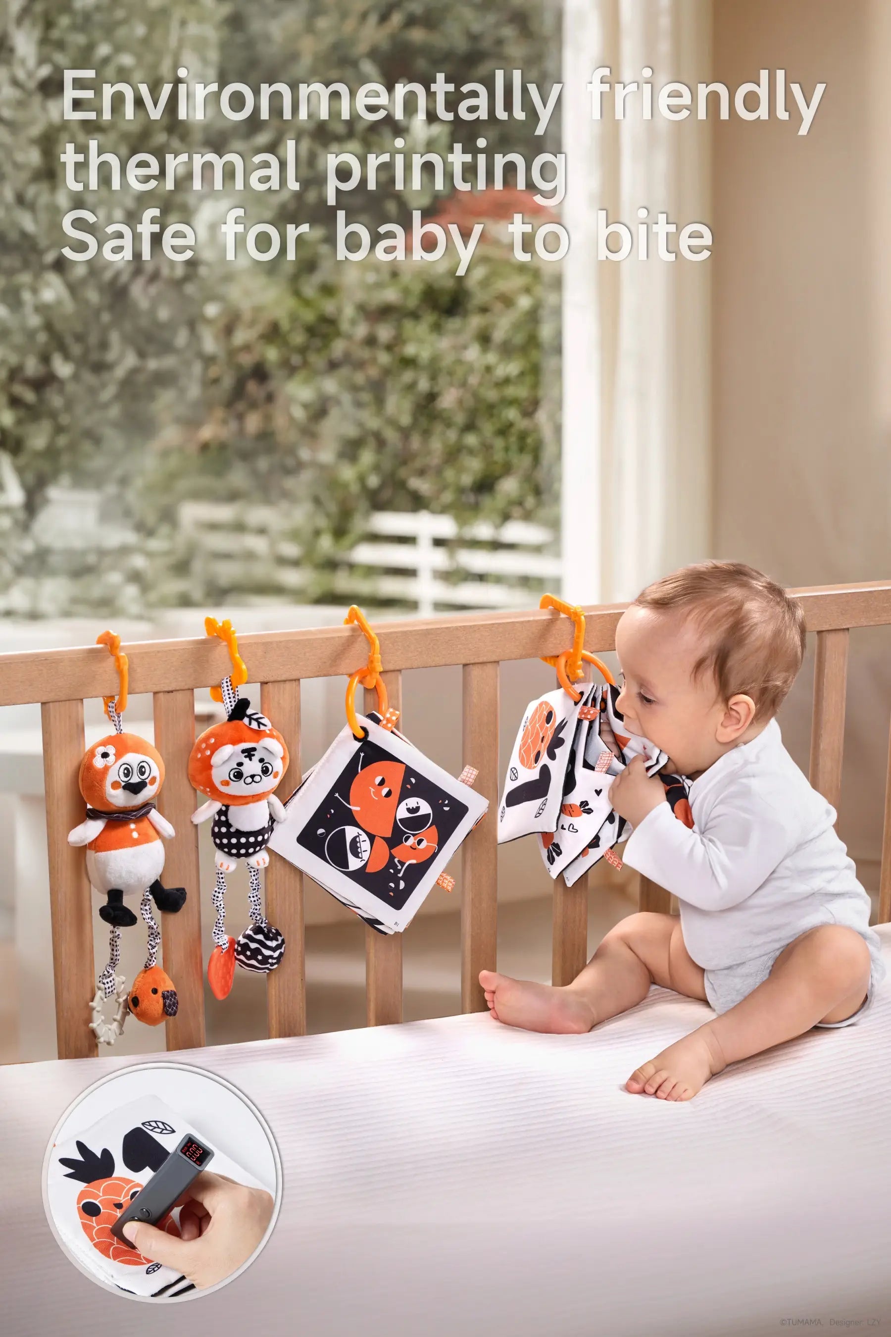 Crib car seat and stroller entertainment with hanging toy
