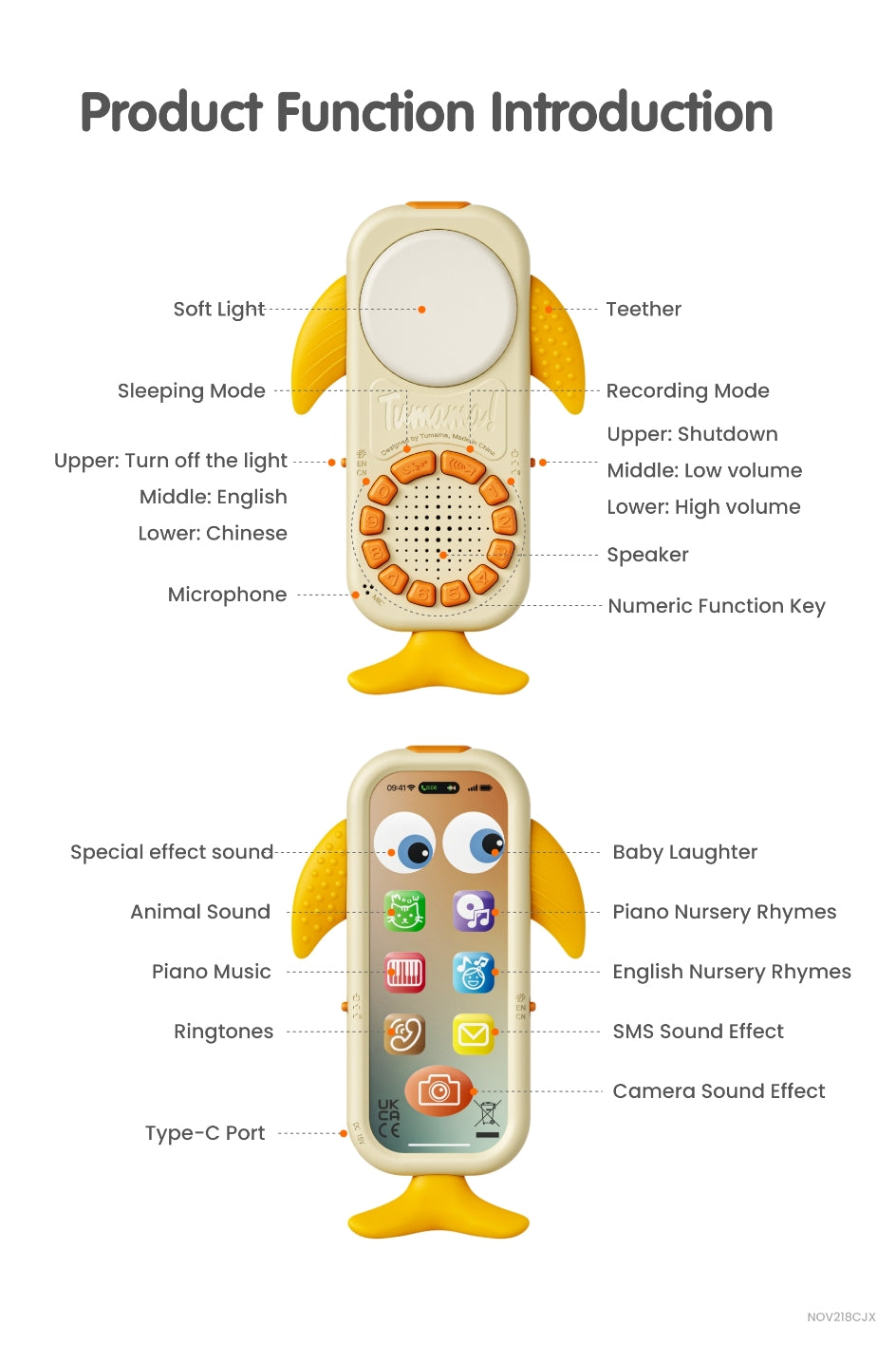 Educational phone toy for 18 month olds