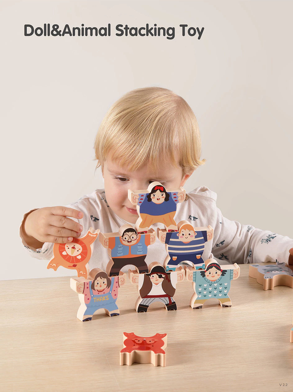 Fine motor development with balance blocks stacking toy