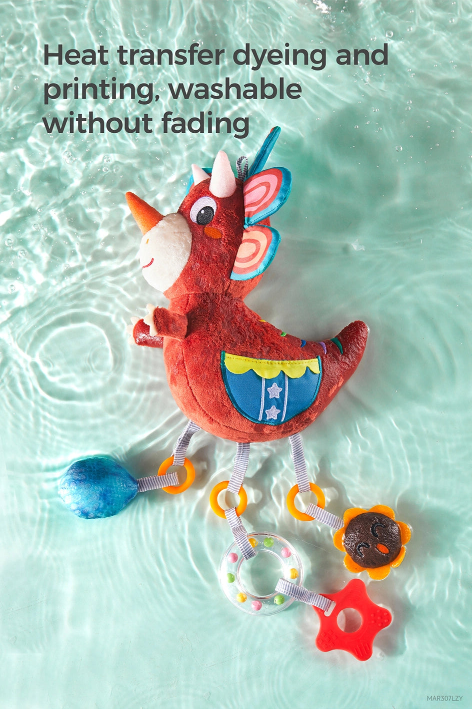 Hanging dinosaur rattle toy for newborn_s sensory exploration