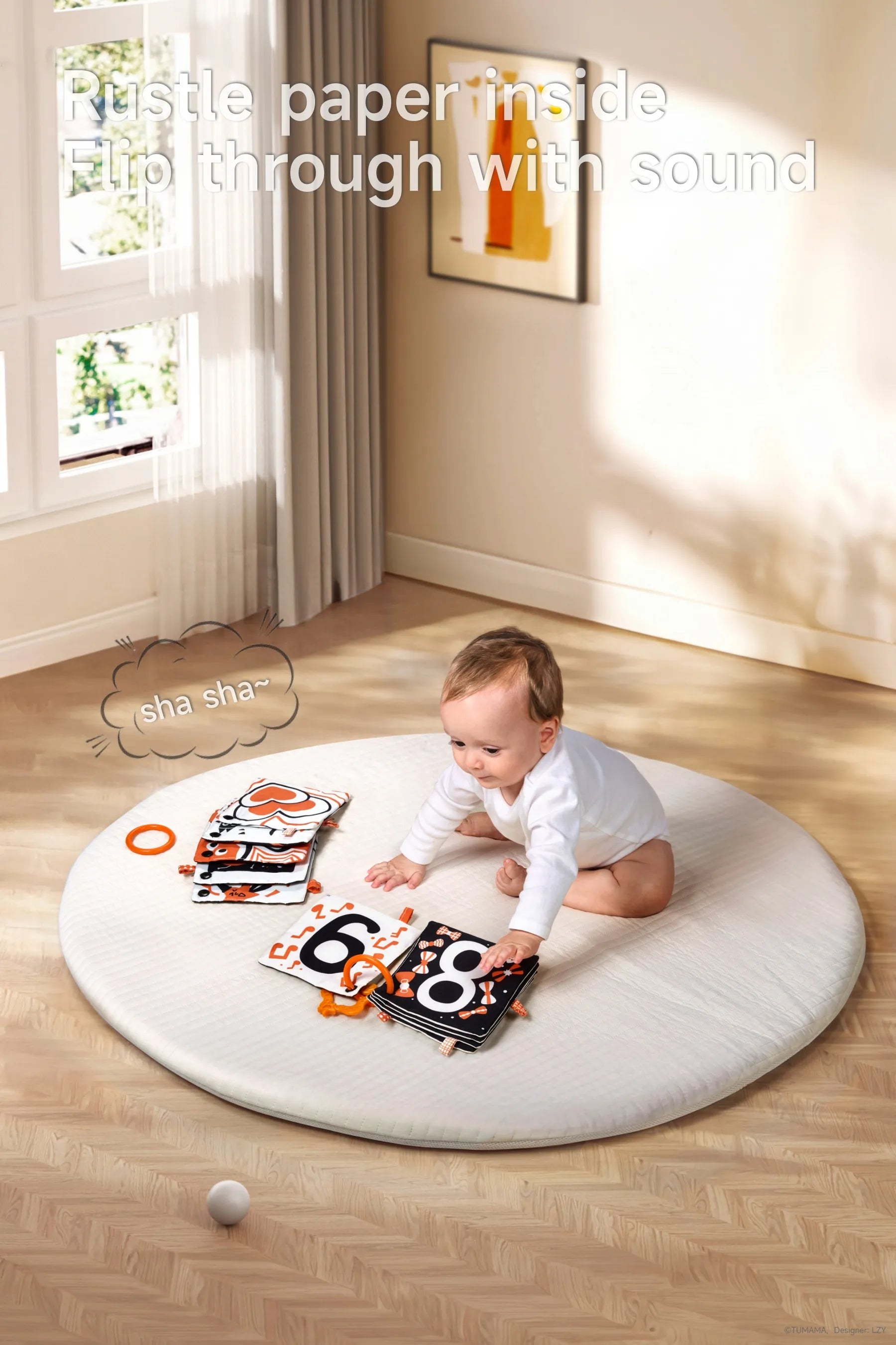 High contrast hanging toy for newborns_ visual delight