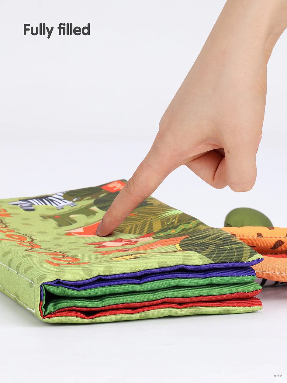 Infant_s sensory cloth books featuring soft jungle tails