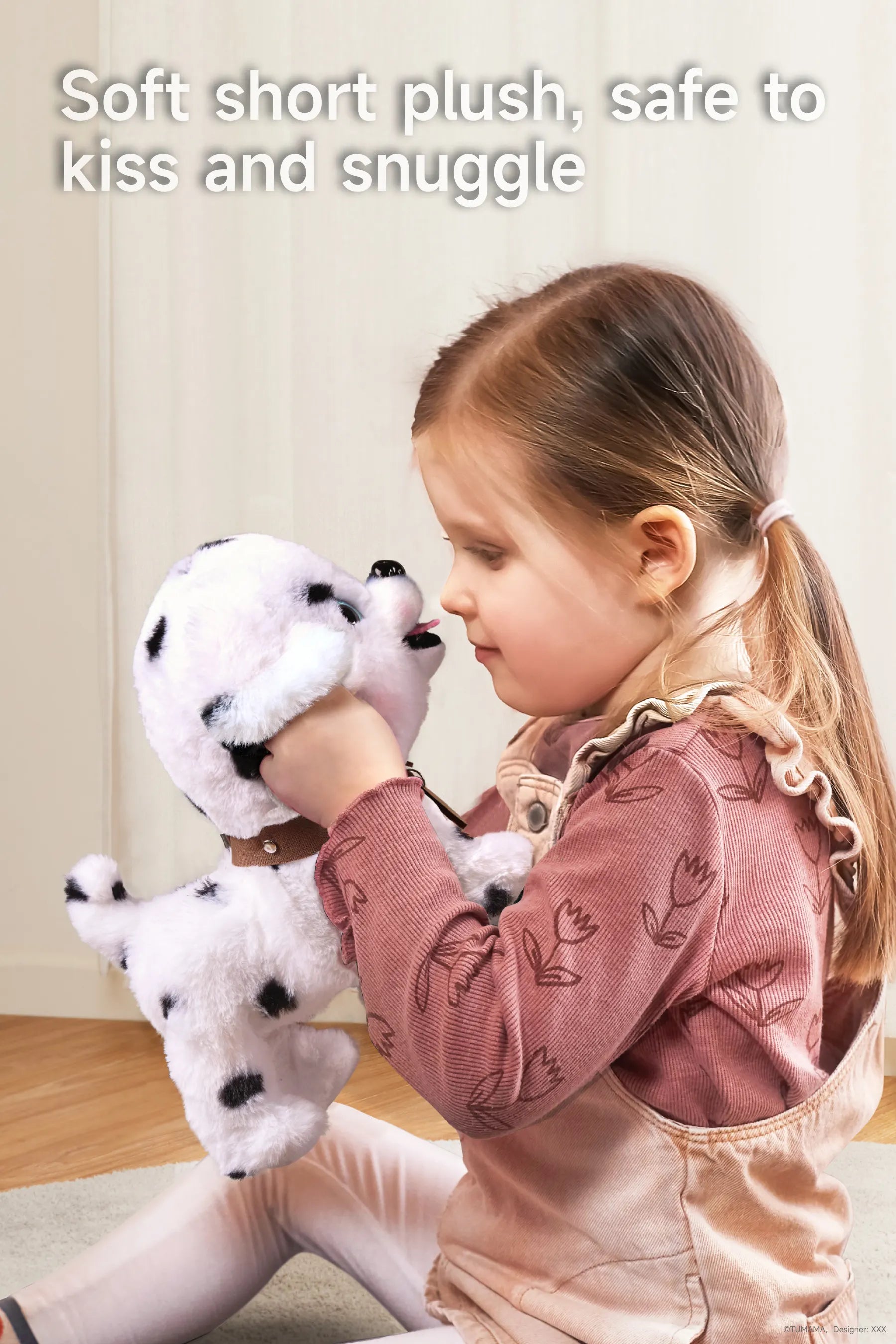 Interactive plush puppy with walking and barking for children
