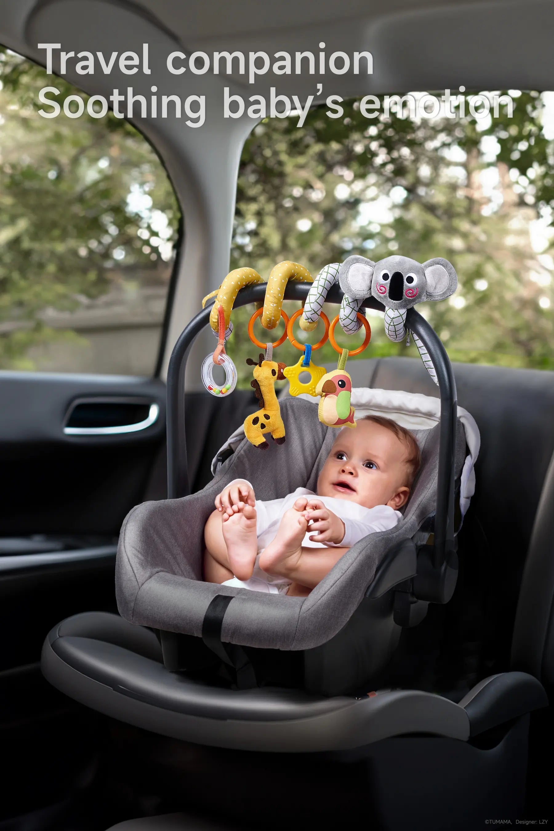 Koala giraffe bird arch baby toy inside truck