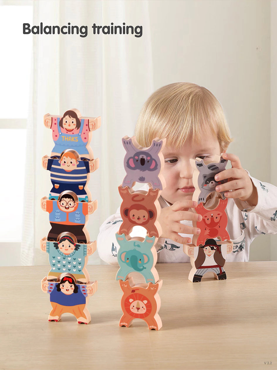 Motor skills enhancement with stacking toy balance blocks