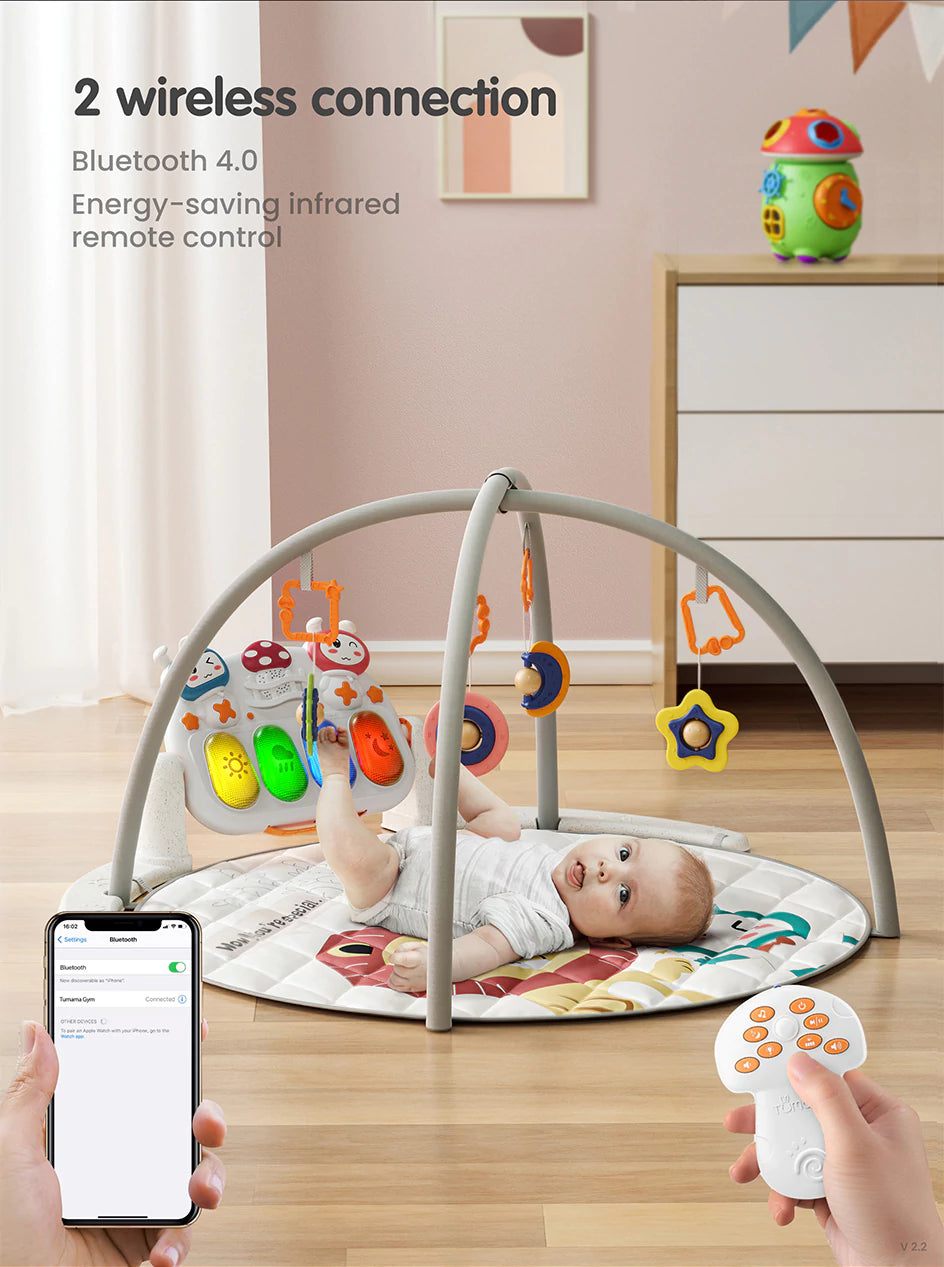 Musical activity mat for newborns 2 wireless connection
