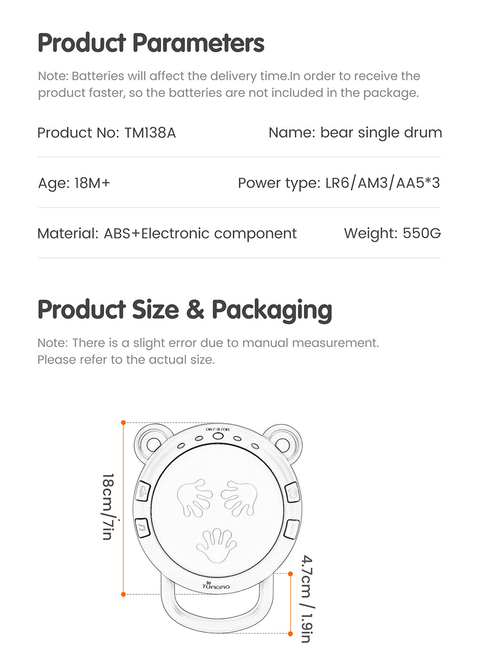 Musical electronic toy for infant development