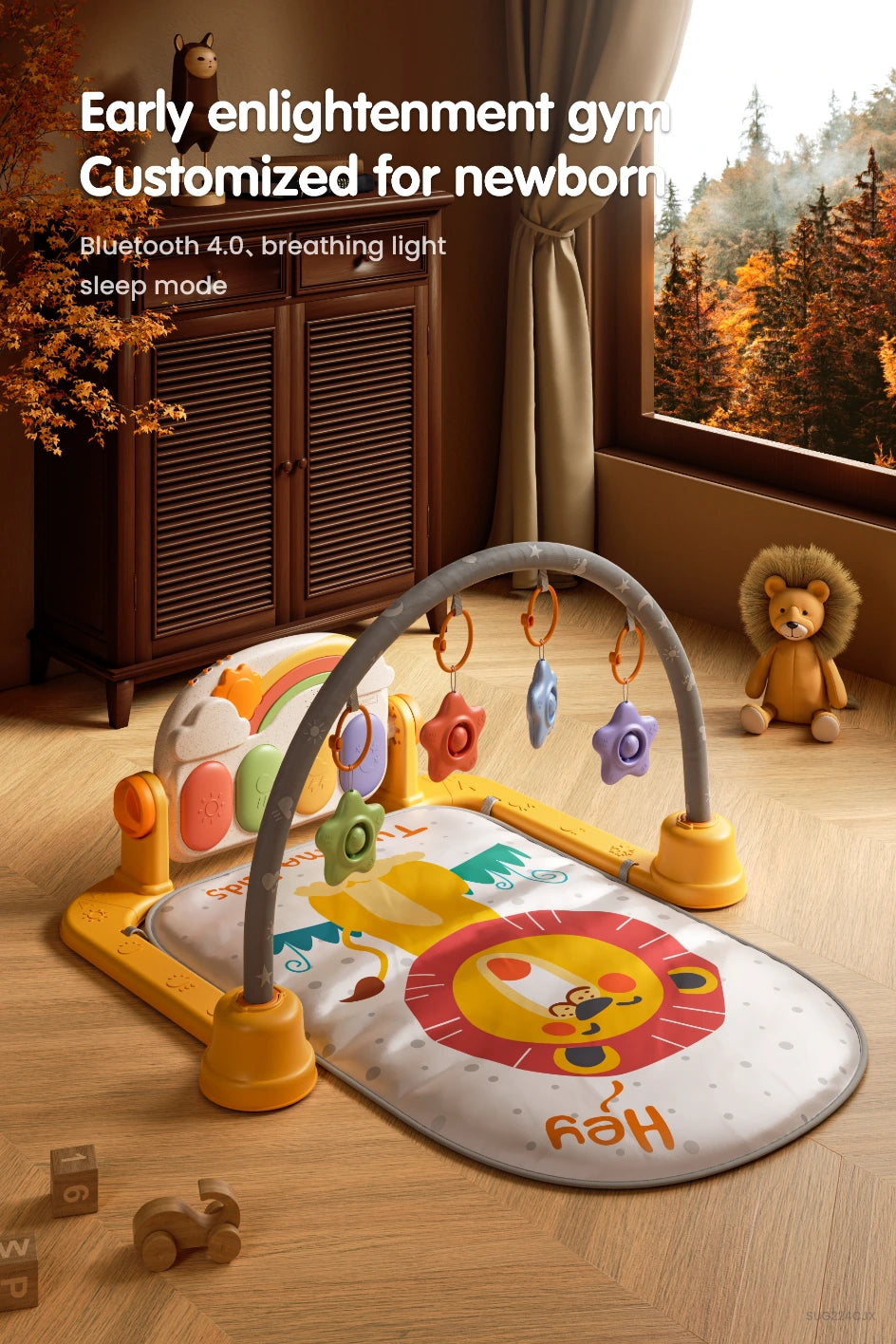 Newborn baby fitness activity playmat