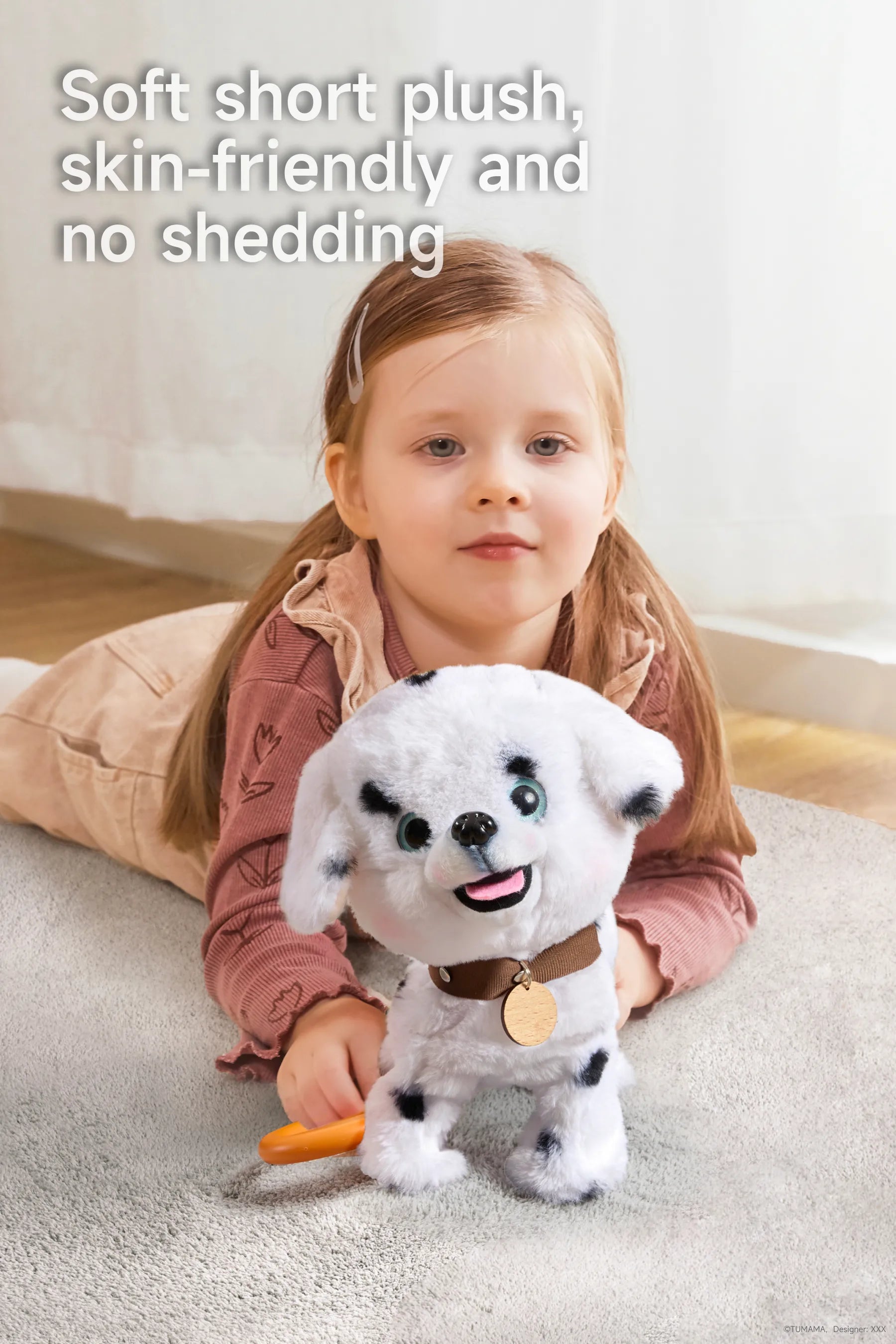 Remote and voice control for walking barking toy dog