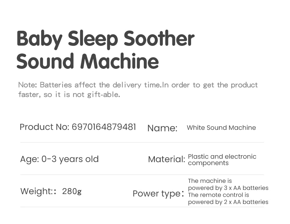 Remote operated sleep soother machine