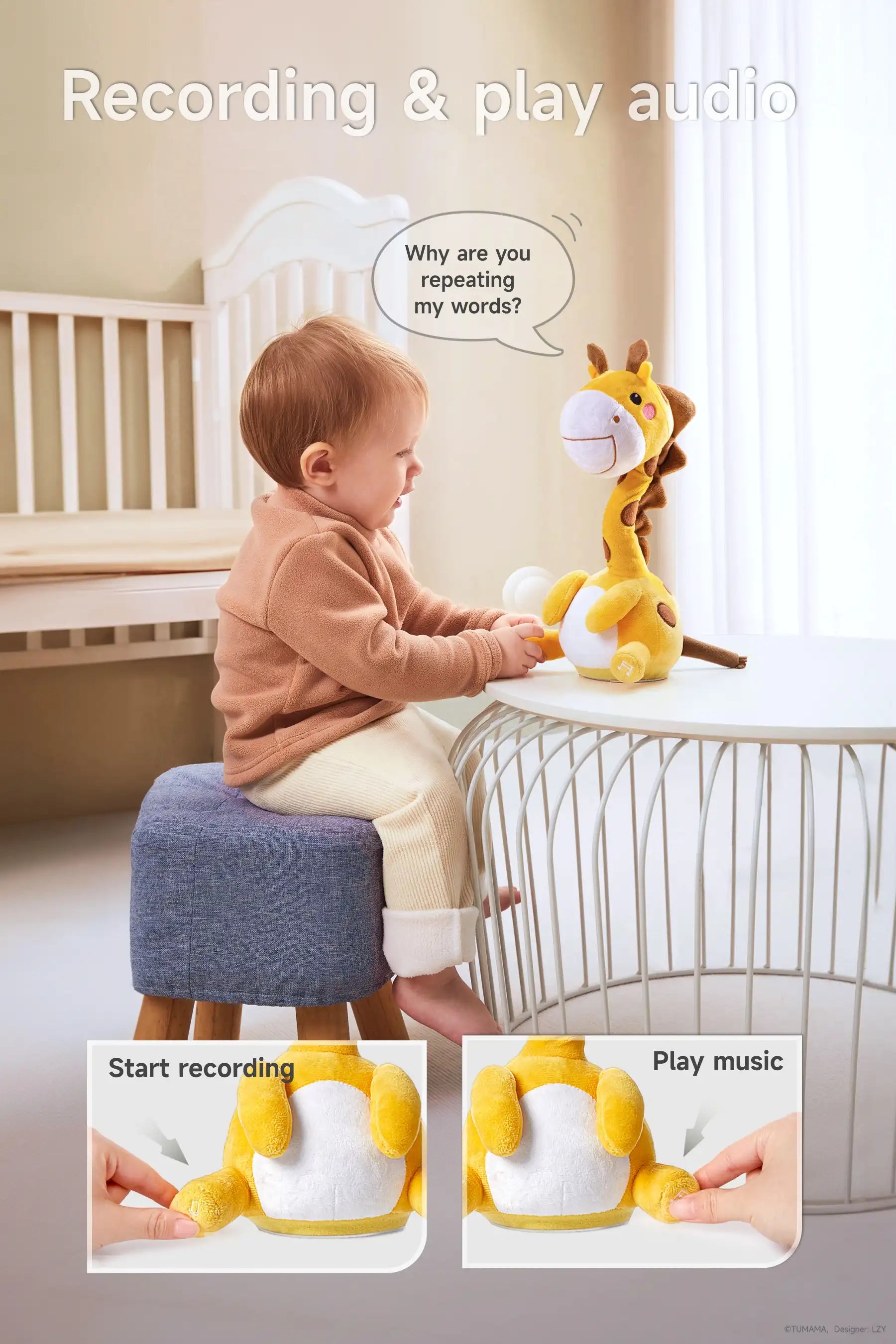 Repeat what you say with interactive twist musical toys
