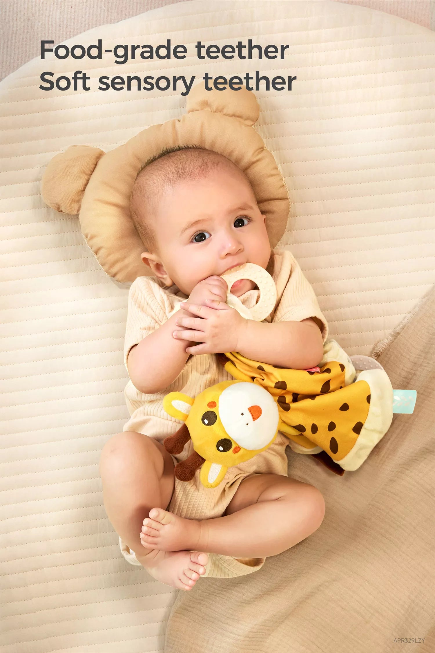 Snuggle toy with giraffe design for newborns