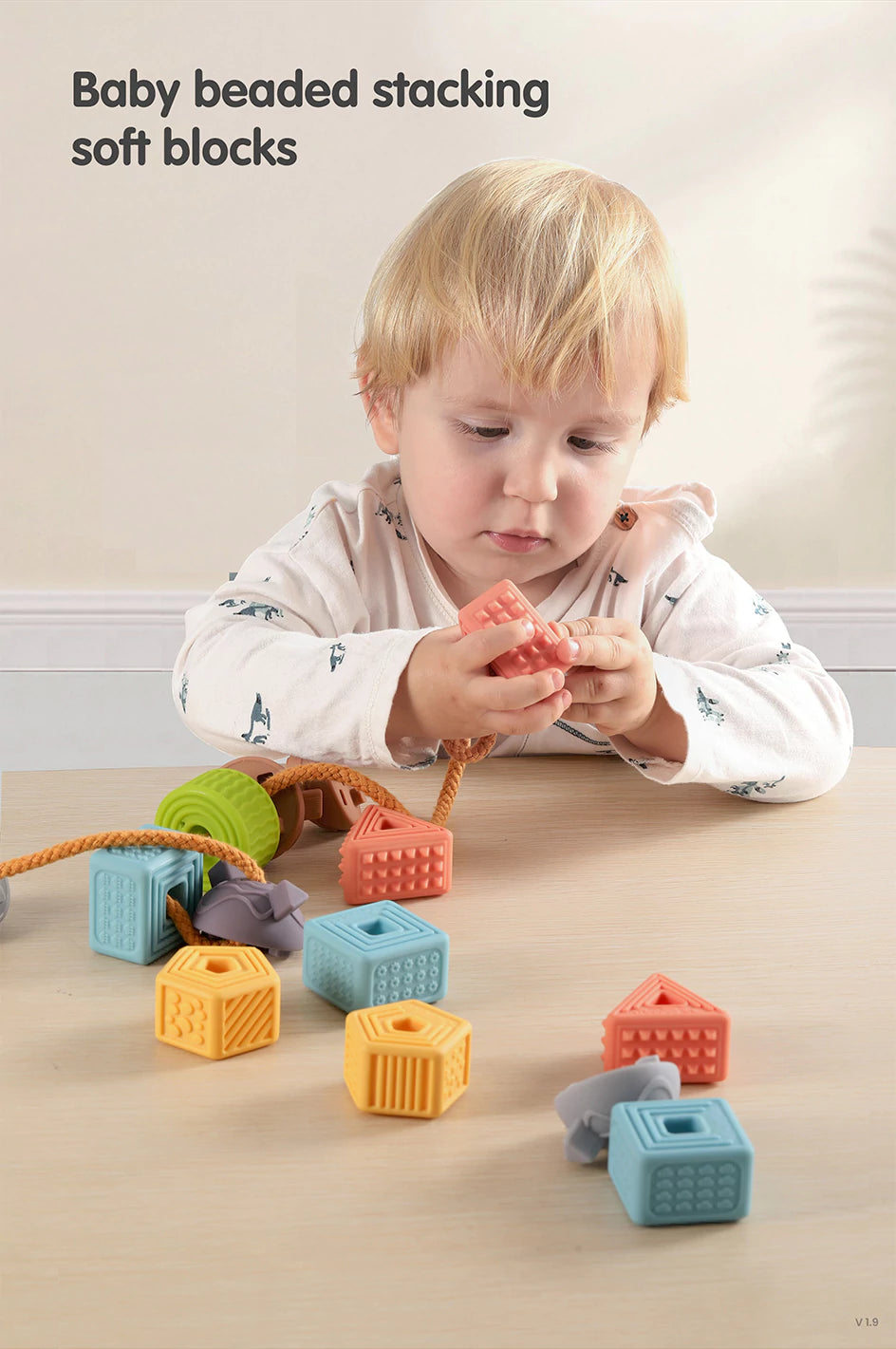 Soft building blocks for sensory play in children