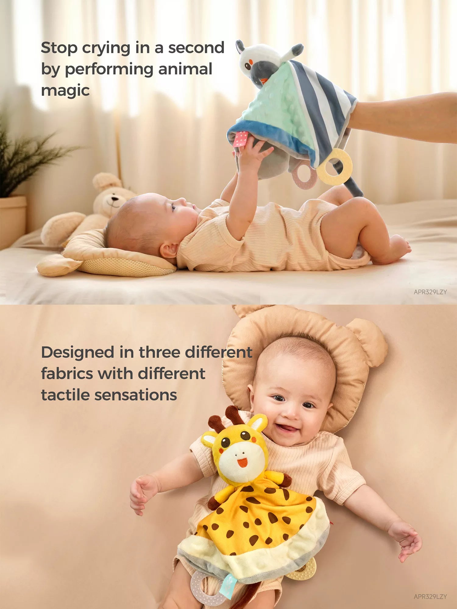 Soft gift toy for newborns to snuggle with