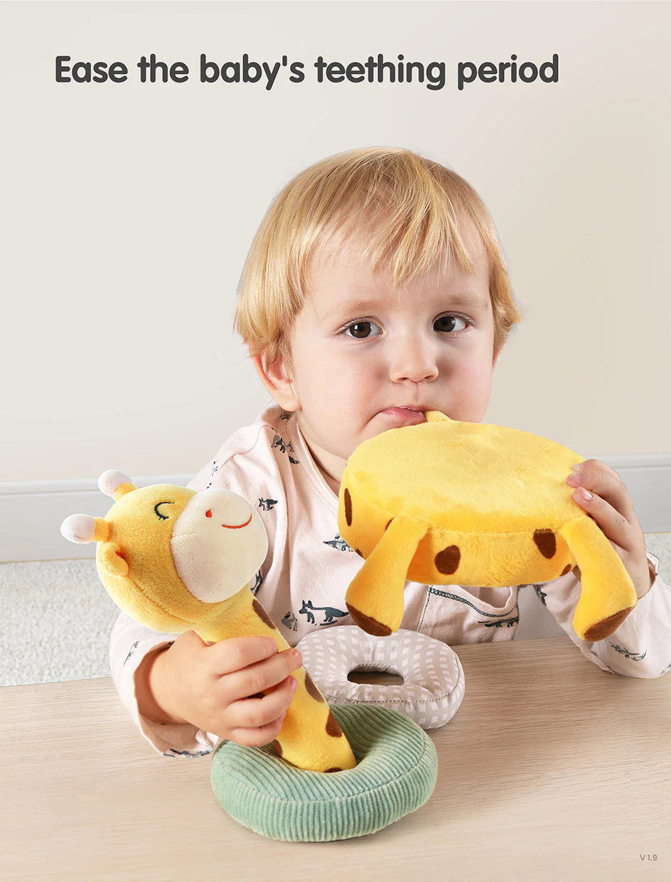 Soft giraffe stacking toys for hand eye coordination