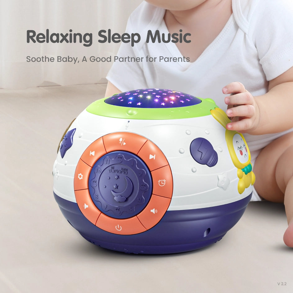 Star and moon nightlight toy with lullaby music