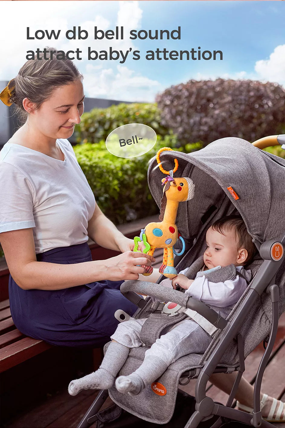 Stroller car seat and crib plush activity toys