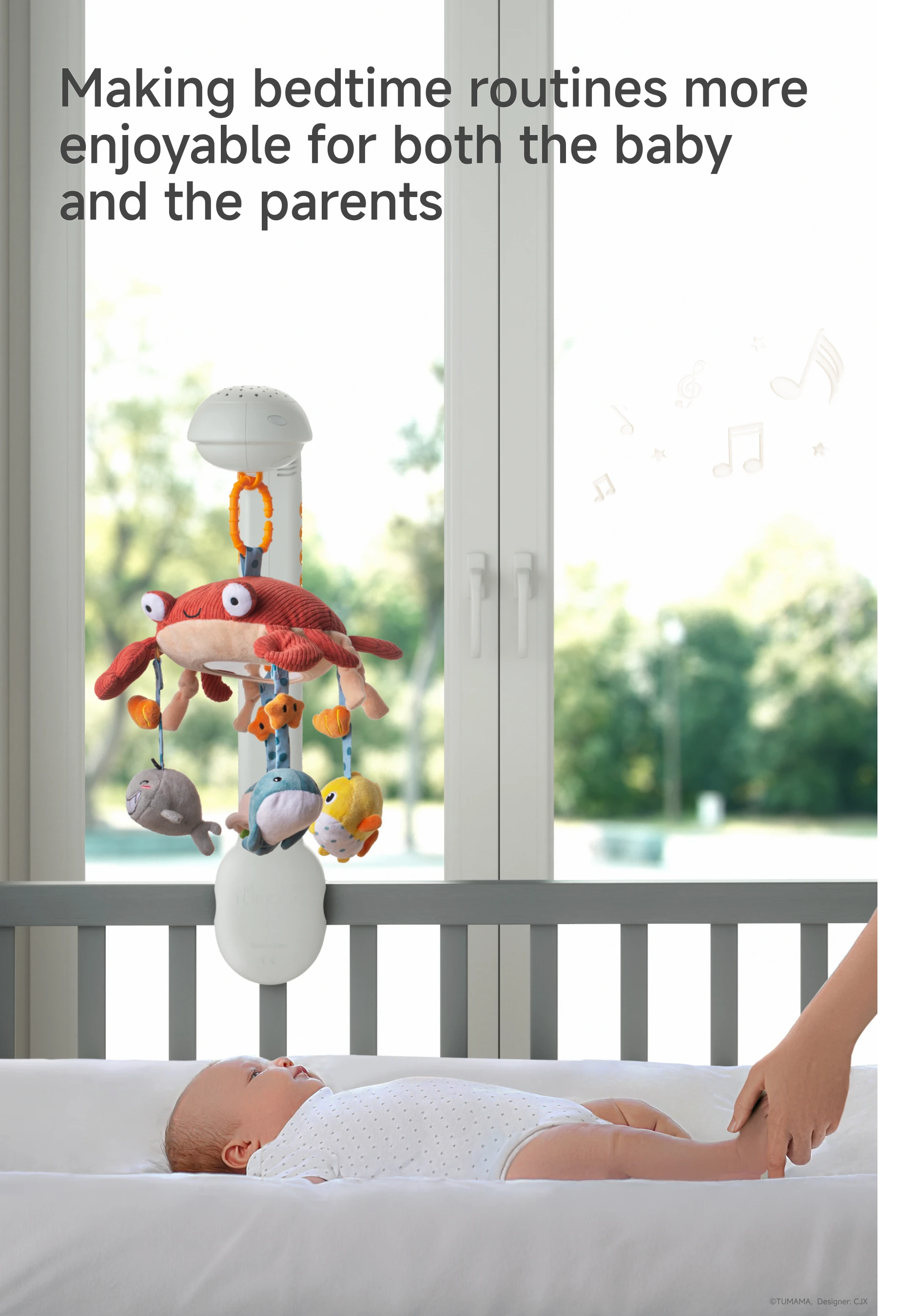 bluetooth crib toys with projection night light special lullaby for baby