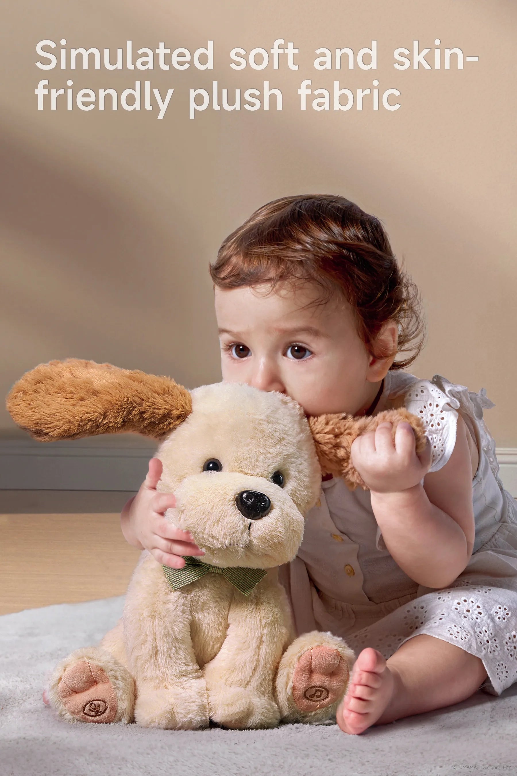 Simulated softt and skin-friendly plush fabric dog stuffed animal