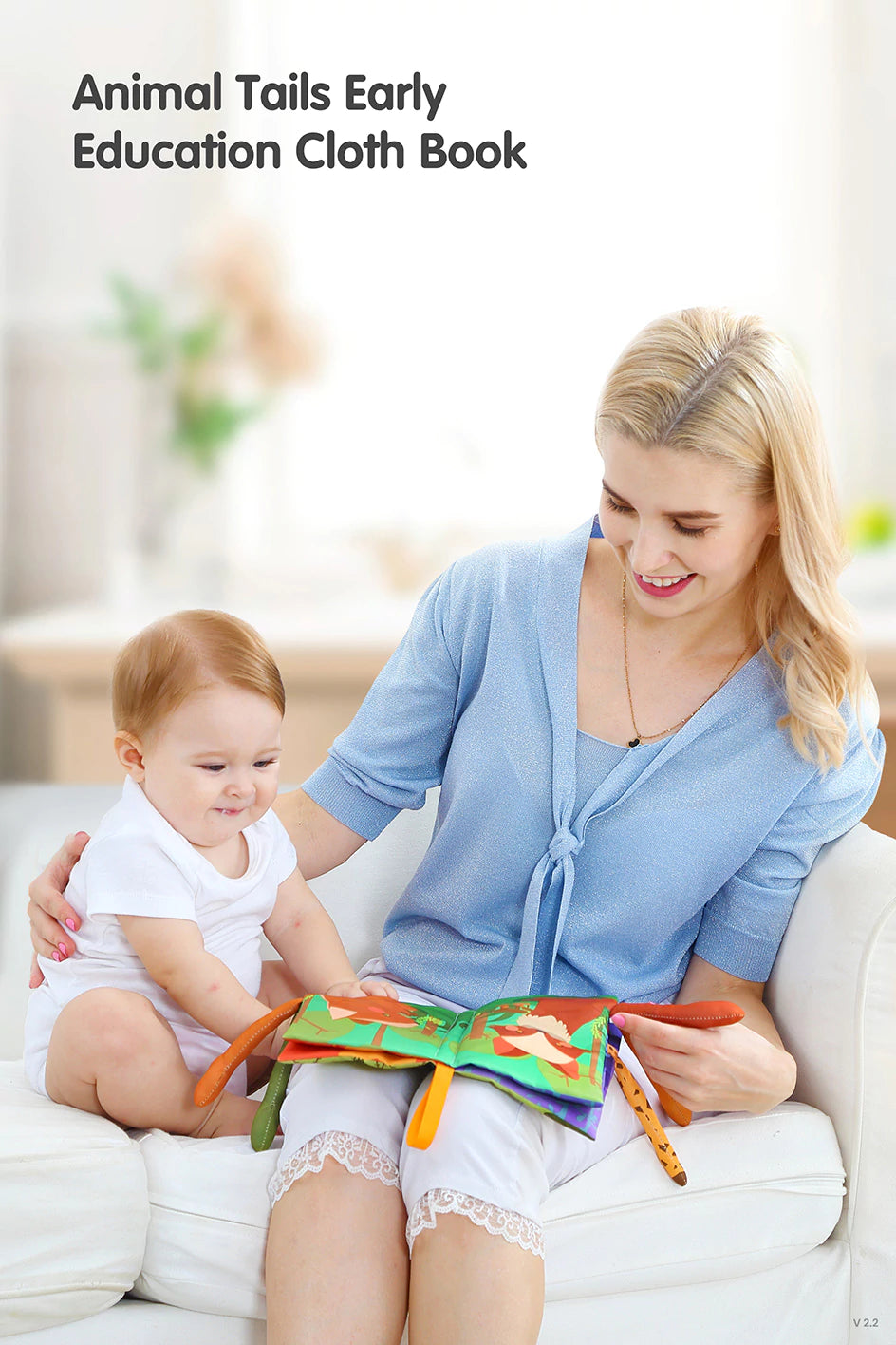 Tactile exploration with soft jungle tails cloth books for infants