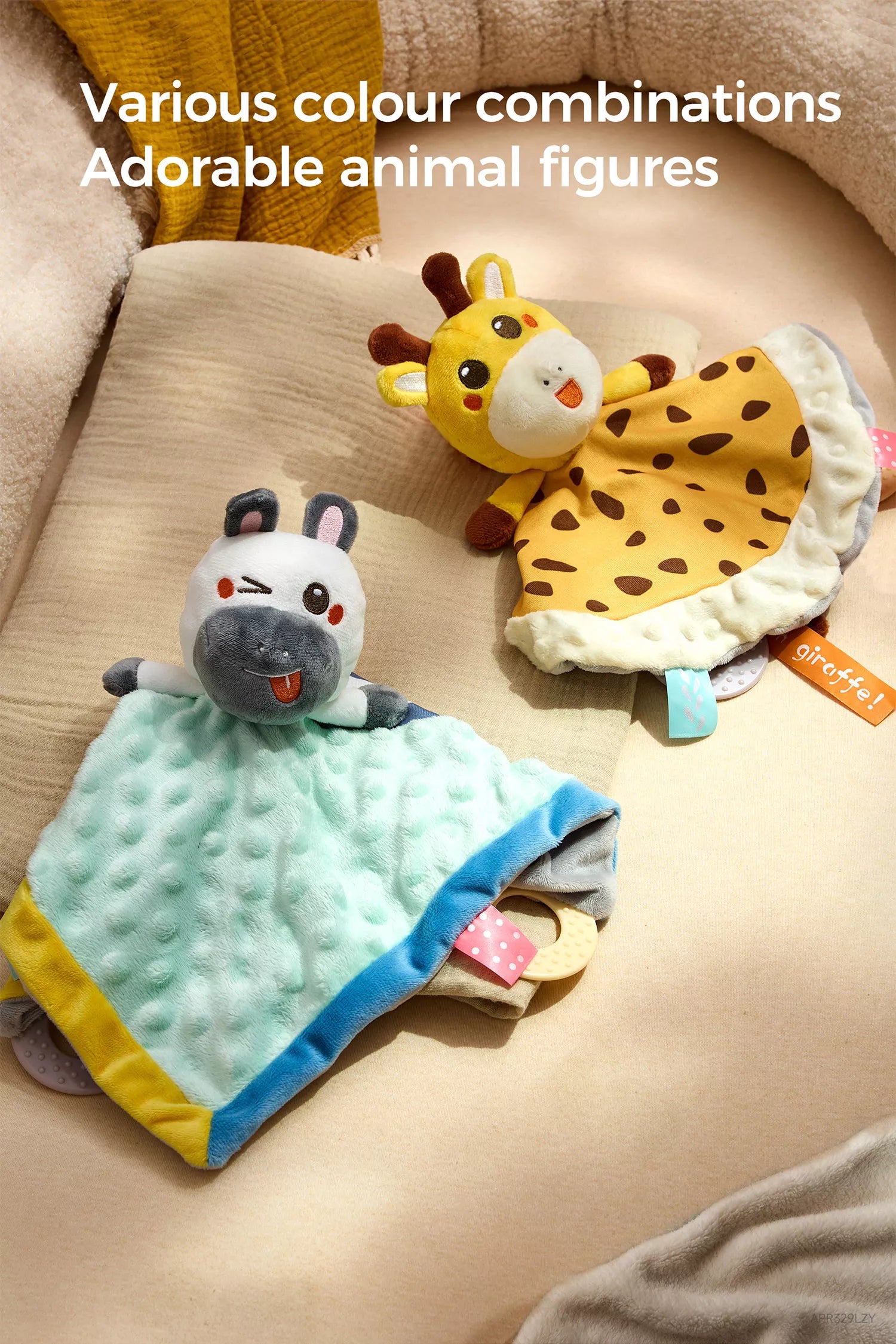 Teething friendly comfort blanket for babies