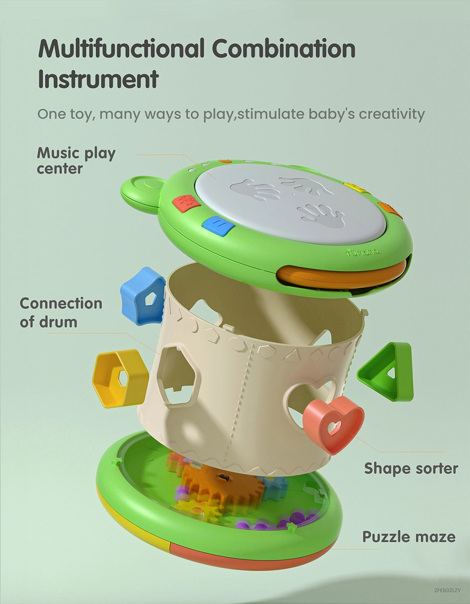 Toddler_s music cube with shape sorting activities