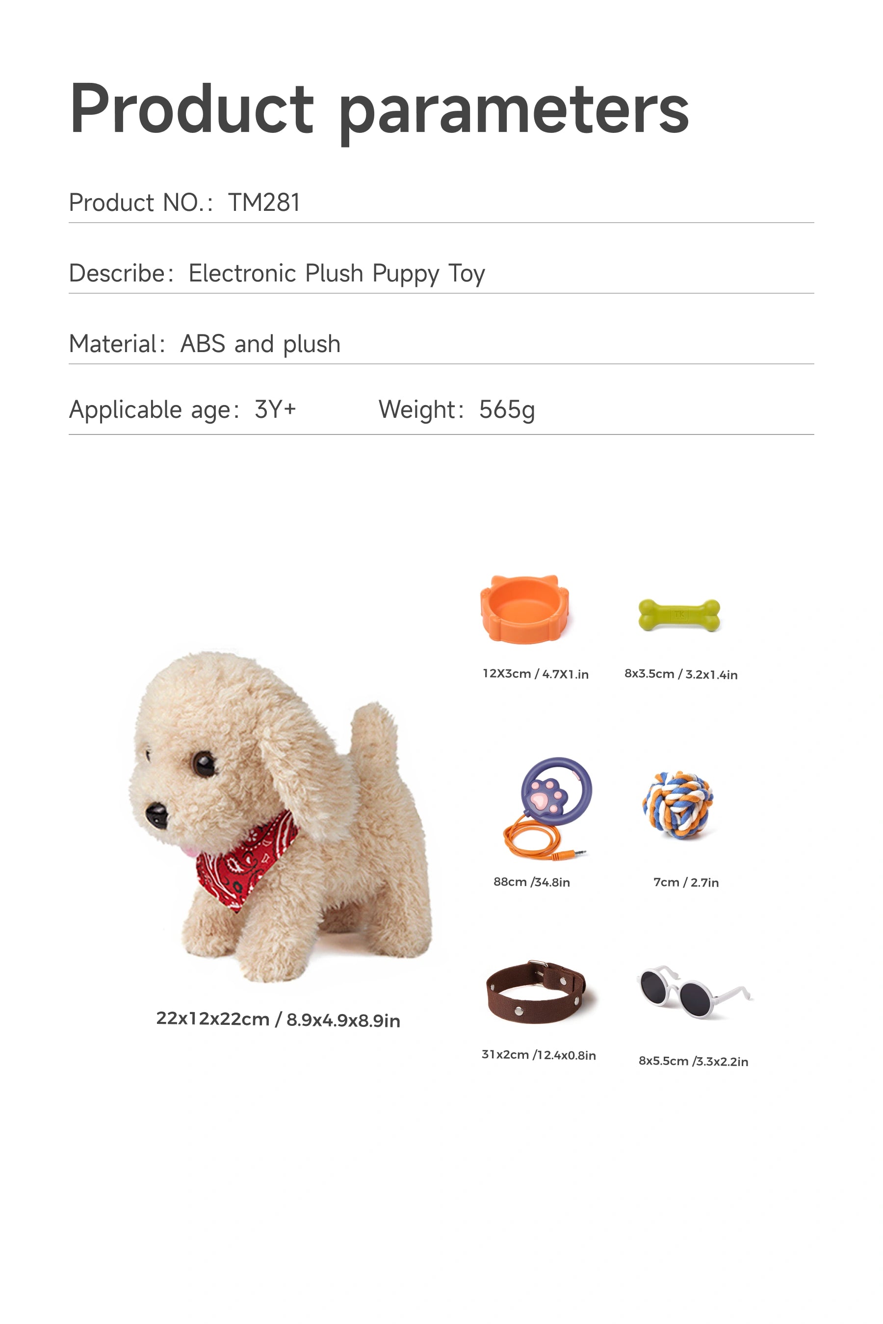 Walking puppy with leash for kids_ imaginative play