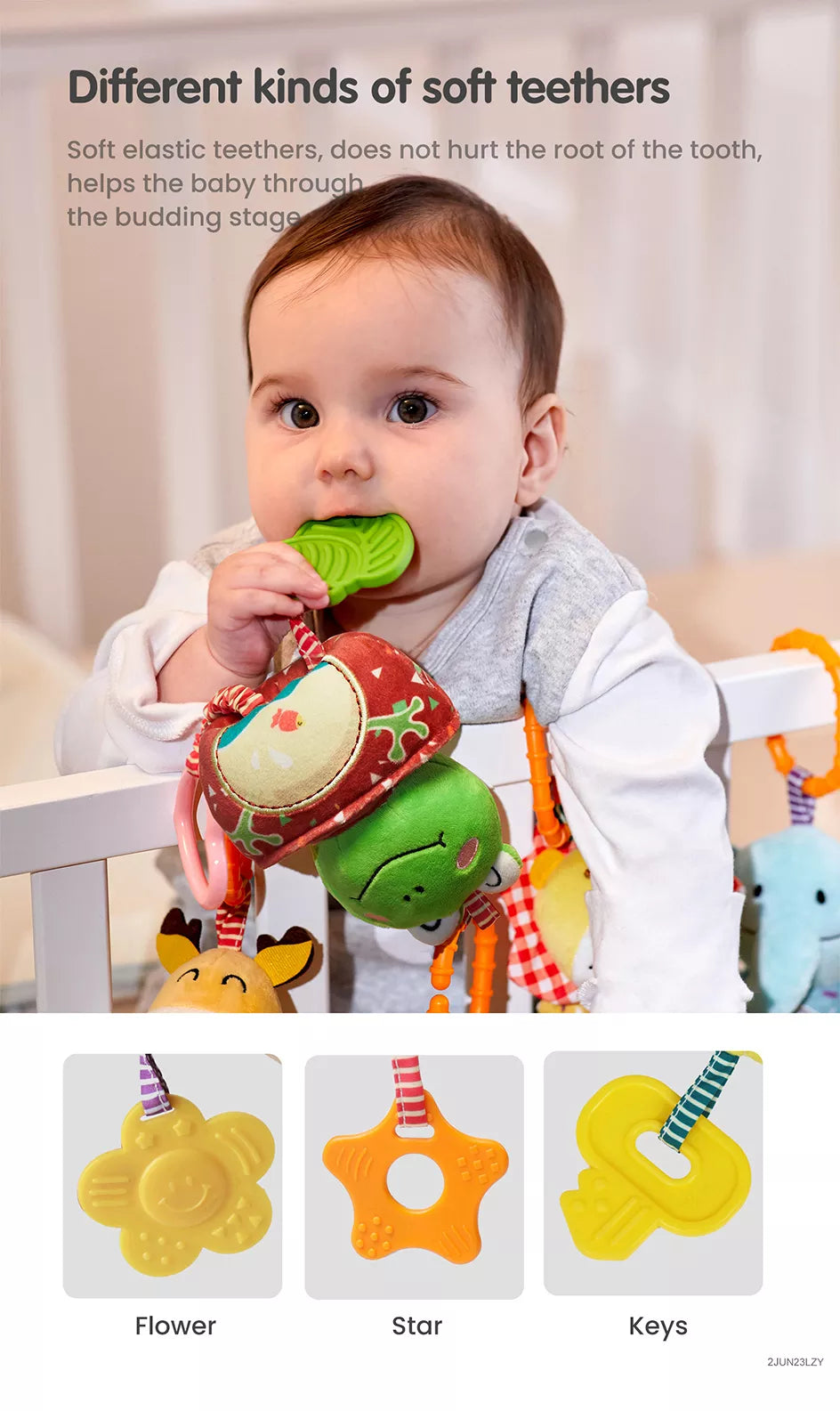 baby with mouth biting elephant baby toy