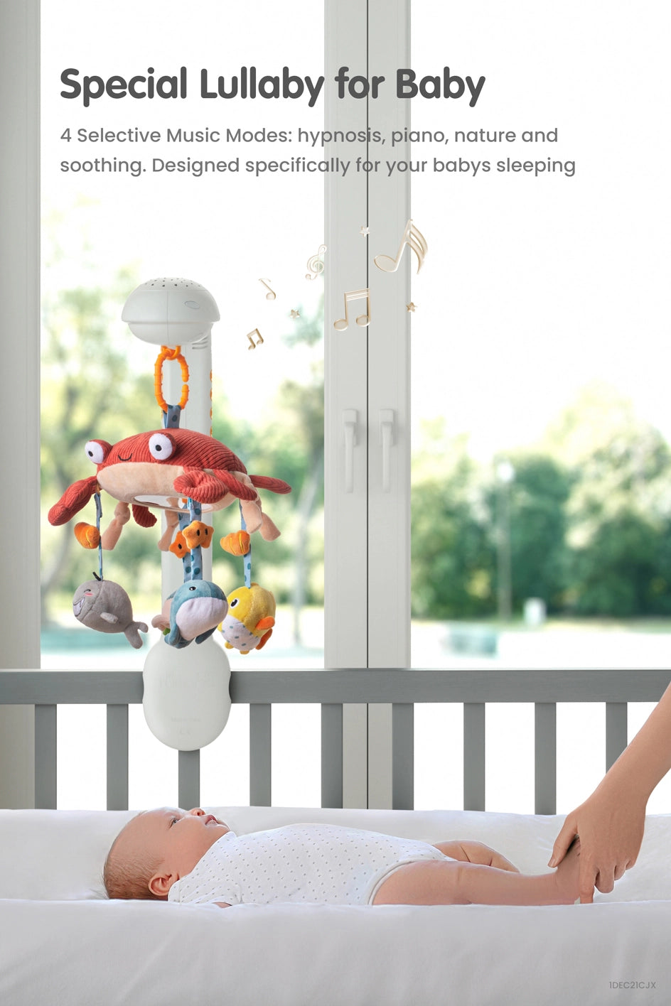 bluetooth crib toys with projection night light special lullaby for baby