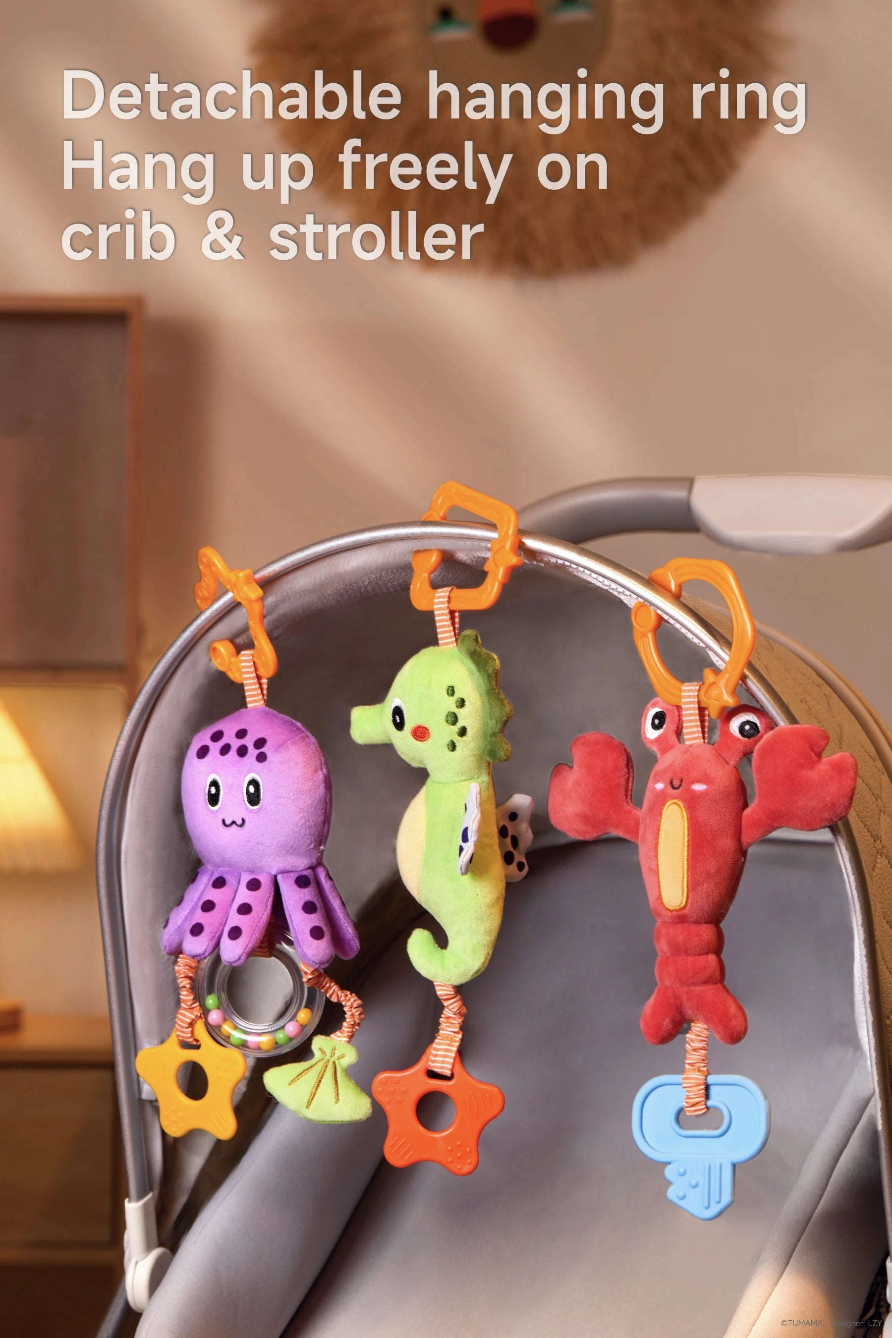 hanging plush toy for crib stroller car seat