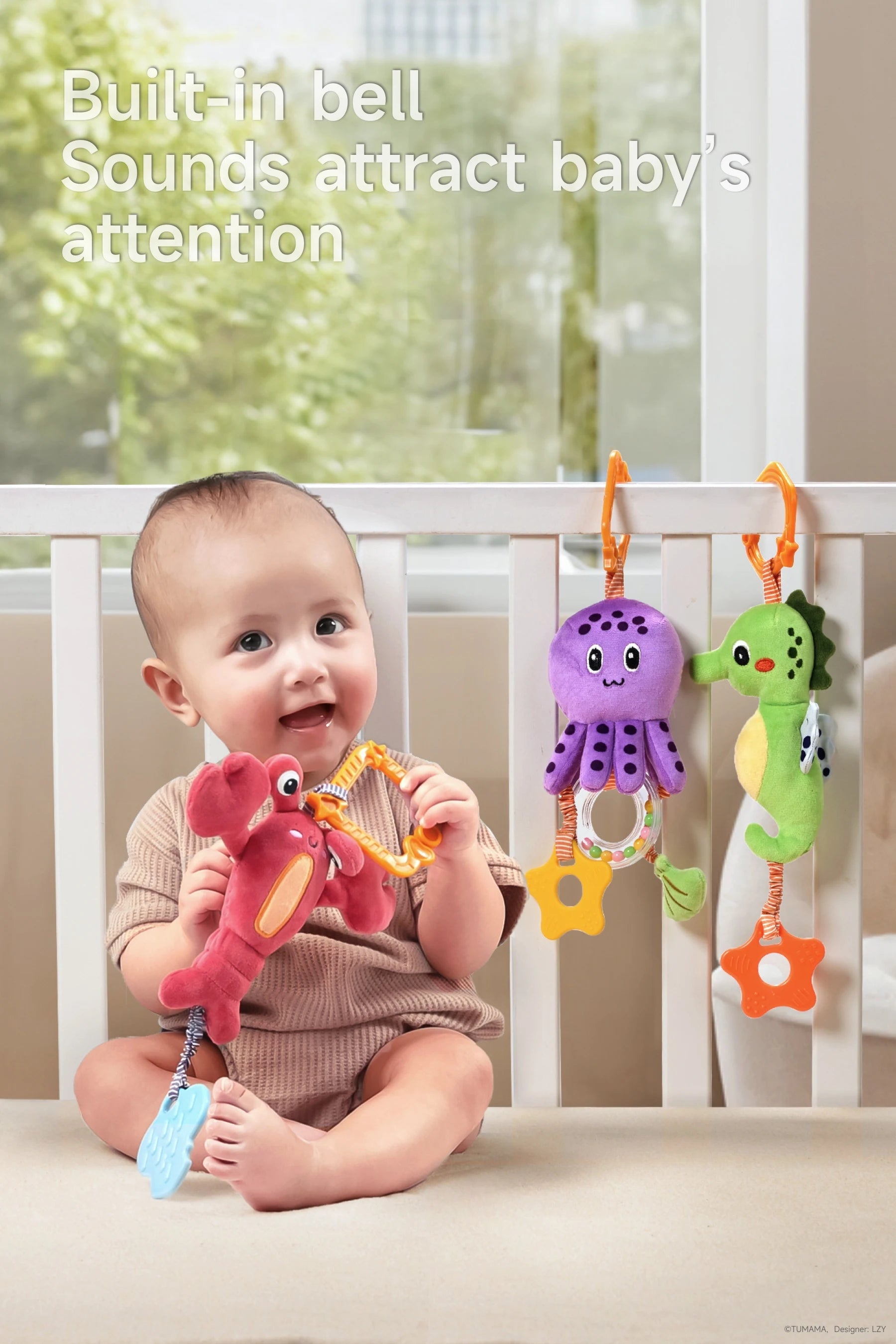 hanging plush toy for crib stroller car seat