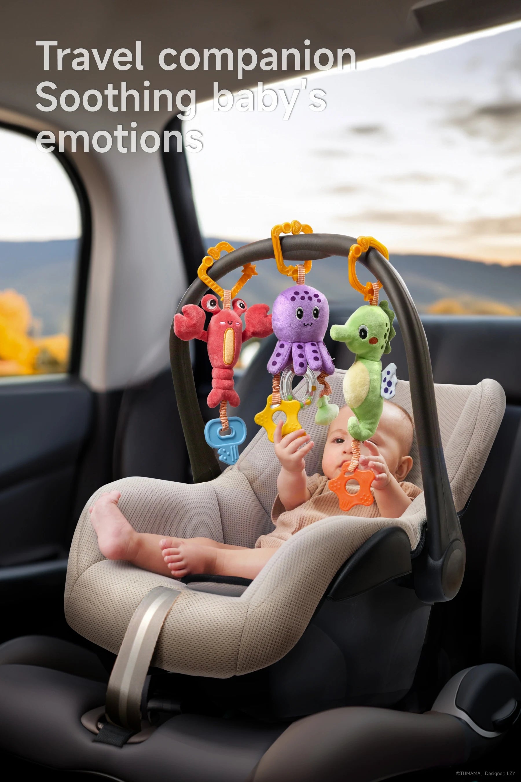 hanging plush toy for crib stroller car seat