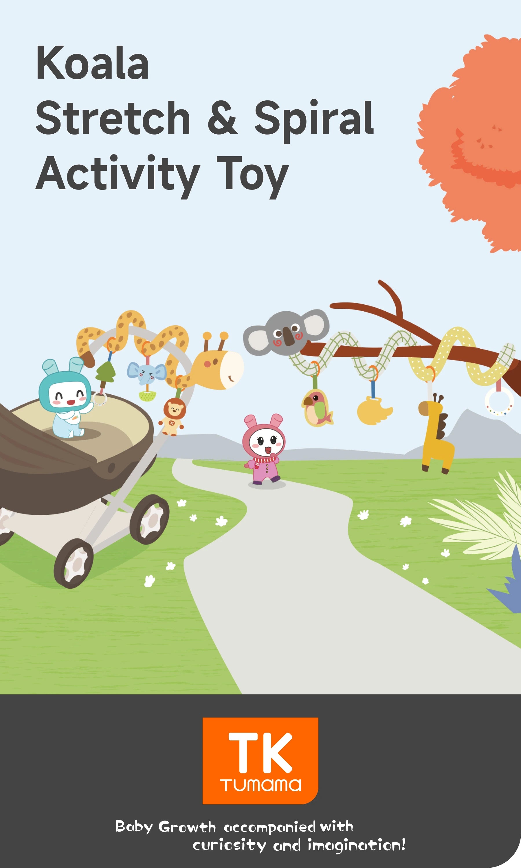 koala giraffe bird arch stroller baby toy activity toy