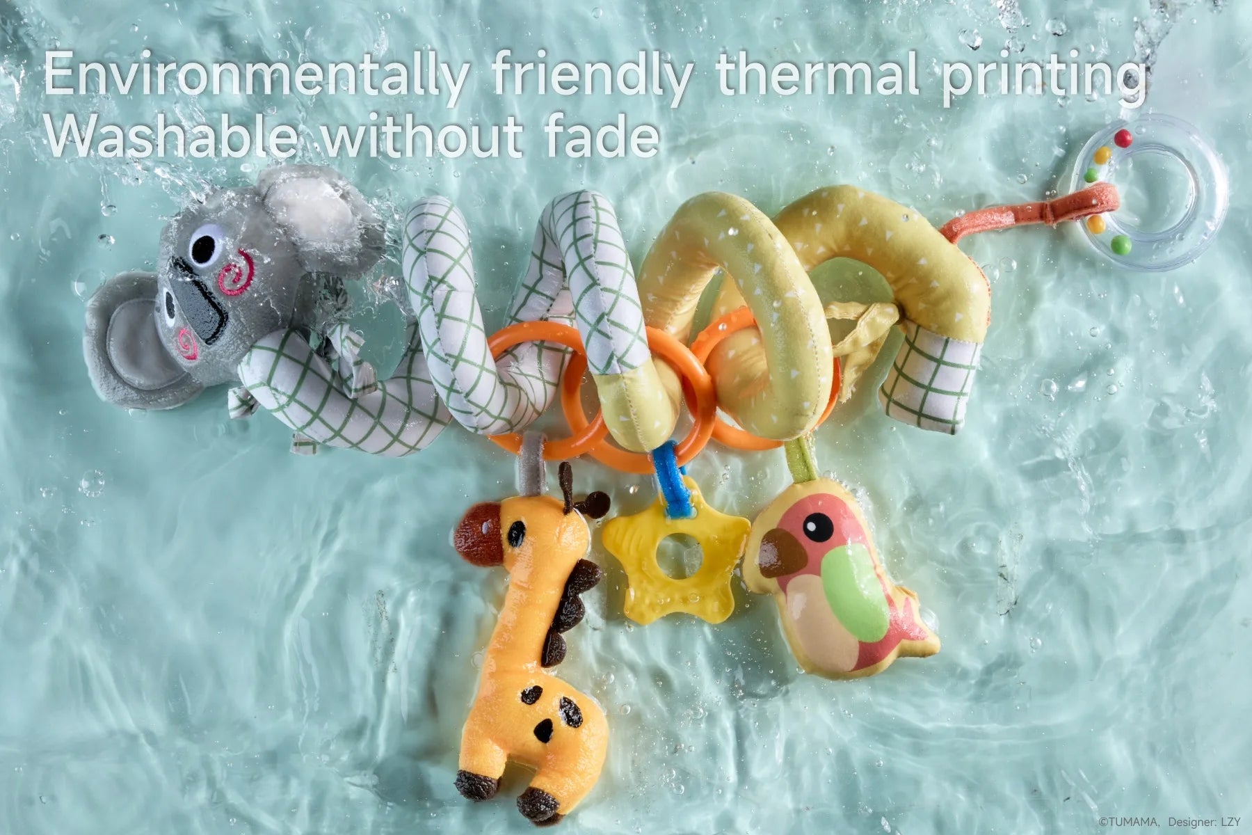 koala giraffe bird arch stroller baby toy washable without fade