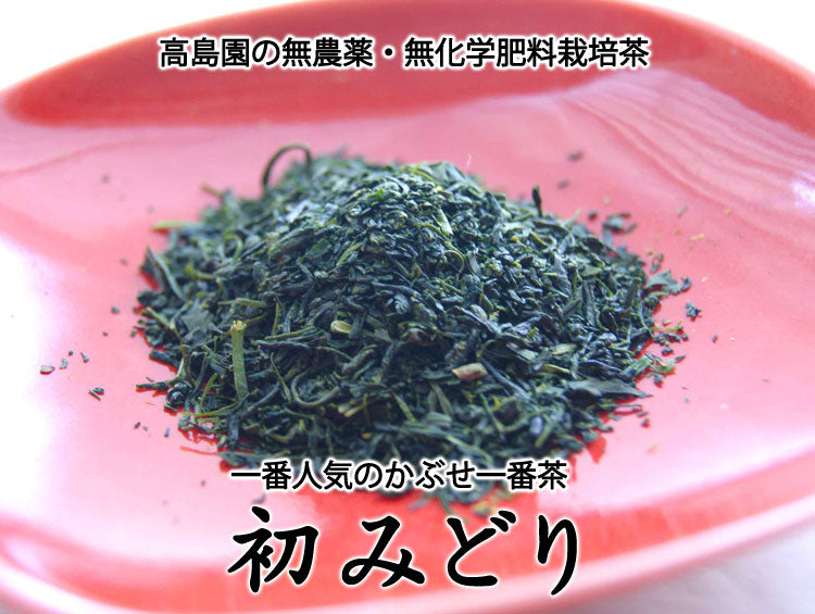 無農薬無化学肥料栽培でつくる玉緑茶初みどり