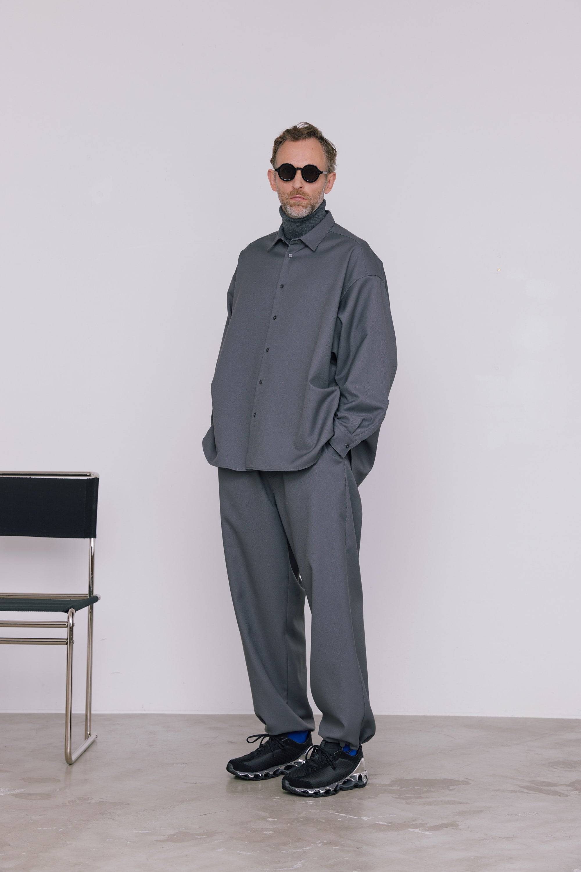 Stretch Kersey Wide Track Chef Pants